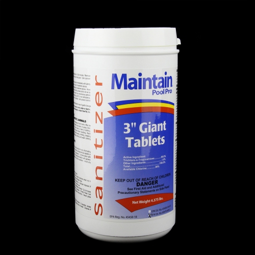 Maintain Pool Pro Concentrated Stabilized Chlorinating 3" Giant Tablets 4.5 lbs.