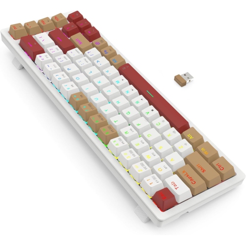 Redragon Rammus K677 PRO Keyboard - 60% Wireless RGB Mechanical Keyboard - BT/2.4Ghz/Wired 3-Mode 61 Keys Compact w/Hot-Swap Socket - Free-Mod Plate