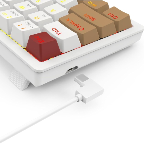 Redragon Rammus K677 PRO Keyboard - 60% Wireless RGB Mechanical Keyboard - BT/2.4Ghz/Wired 3-Mode 61 Keys Compact w/Hot-Swap Socket - Free-Mod Plate