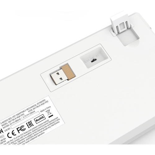 Redragon Rammus K677 PRO Keyboard - 60% Wireless RGB Mechanical Keyboard - BT/2.4Ghz/Wired 3-Mode 61 Keys Compact w/Hot-Swap Socket - Free-Mod Plate