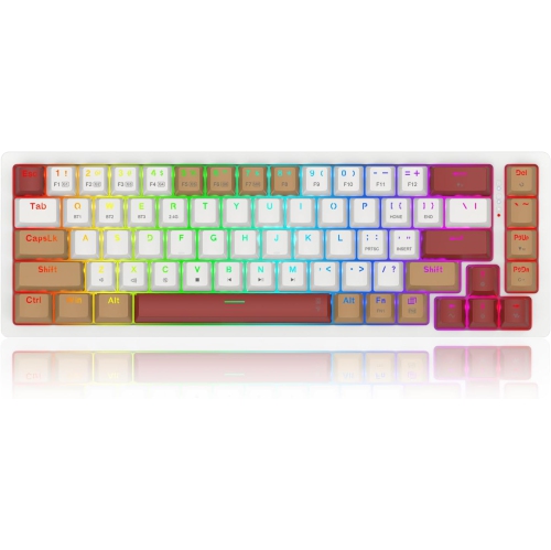Redragon Rammus K677 PRO Keyboard - 60% Wireless RGB Mechanical Keyboard - BT/2.4Ghz/Wired 3-Mode 61 Keys Compact w/Hot-Swap Socket - Free-Mod Plate