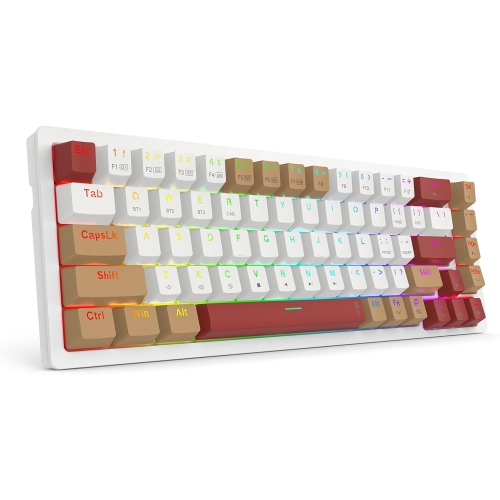 Redragon Rammus K677 PRO Keyboard - 60% Wireless RGB Mechanical Keyboard - BT/2.4Ghz/Wired 3-Mode 61 Keys Compact w/Hot-Swap Socket - Free-Mod Plate