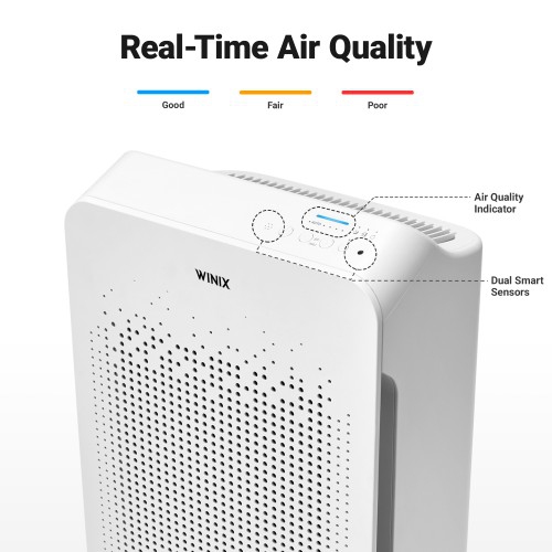 Refurbished - WINIX C545 Air Purifier - Large Room Up tp 1740 Ft² in 1 Hr, Air Quality Monitor, True HEPA, Carbon Filter, Auto Mode, Capture Pet