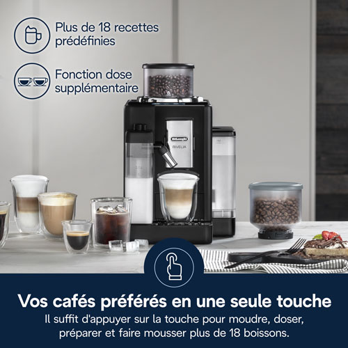 Machine à espresso automatique Rivelia de De'Longhi - Noir