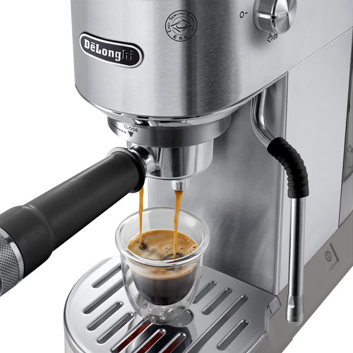 Machine à espresso manuelle Dedica Duo de De'Longhi - Acier inoxydable