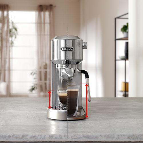 Machine à espresso manuelle Dedica Duo de De'Longhi - Acier inoxydable
