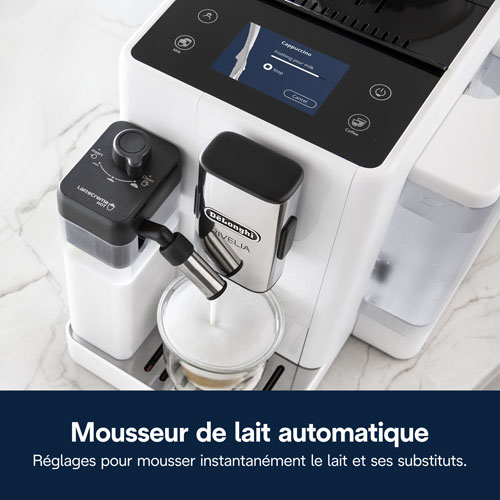 Machine à espresso automatique Rivelia de De'Longhi - Blanc - Partenaire de détail exclusif