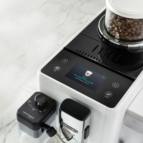 Machine à espresso automatique Rivelia de De'Longhi - Blanc - Partenaire de détail exclusif