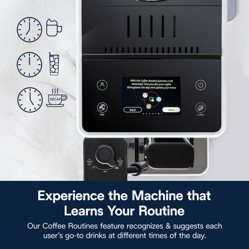 Machine à espresso automatique Rivelia de De'Longhi - Blanc - Partenaire de détail exclusif