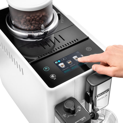 Machine à espresso automatique Rivelia de De'Longhi - Blanc - Partenaire de détail exclusif