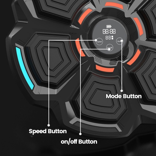 Machine d'entraînement de boxe musicale, pour les enfants s'entraînent avec un support mural électronique LED, avec des gants de boxe de qualité