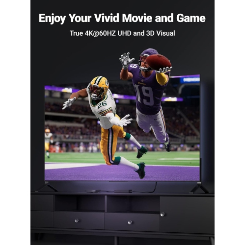 UGREEN HDMI 5-Port Switcher 4K@60Hz with IR Remote and Manual Selector, HDR, Dolby Vision, Atmos, CEC, HDCP2.2, Compatible with PS5, Xbox, Switch,