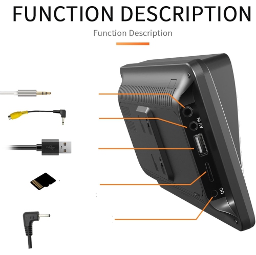 New Portable Car MP5 Player with Bluetooth, Reversing Camera, GPS Navigation, Carplay for Android Auto, Multi-Function Car Player