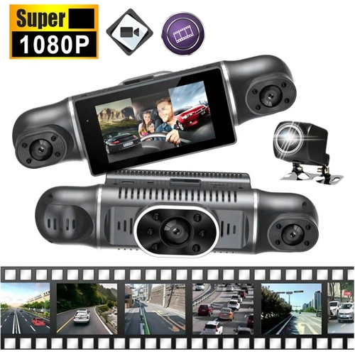 4CH Car Camera 1080P Front Left Right Rear View Camera with Night Vision Loop Recording Parking Monitor