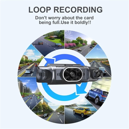 4CH Car Camera 1080P Front Left Right Rear View Camera with Night Vision Loop Recording Parking Monitor