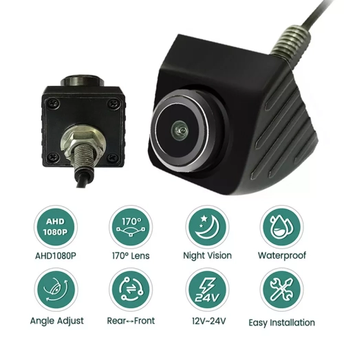 12V Car Backup Camera Rear View Reverse Parking Cam AHD 720P Rotatable Fisheye