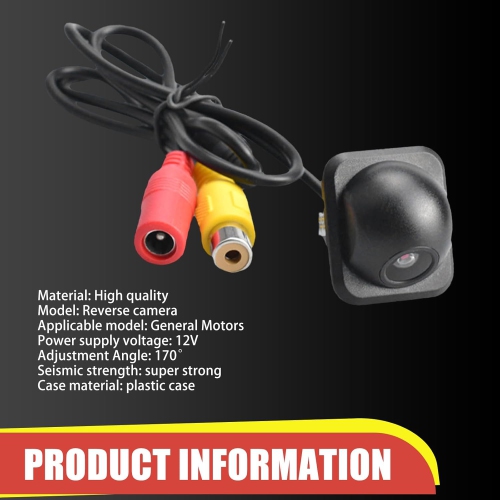 1 PC Car Reversing Camera, 12V Small Straw Hat Anti-Seismic High-Definition Night Vision Camera with Cable, Decorative Modification Accessories,