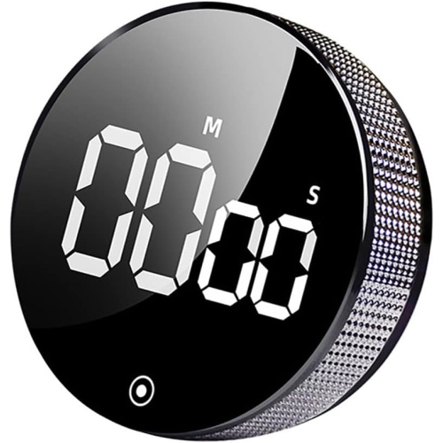 Electronic Rotating Timer Magnetic Round Kitchen Alarm Clock LED Multi-function Timer Student Time Manager