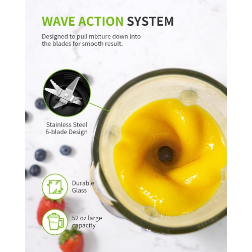 SHARDOR 1200W Blender for Shakes and Smoothies - Silver