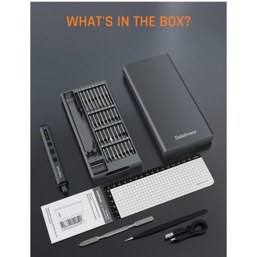 Mini Electric Screwdriver Set, 70-in-1 Rechargeable Precision Screwdriver Cordless with 5 Torque Settings, LED Lights, Power Repair Tool Kit for