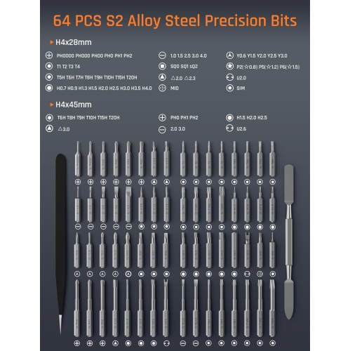 Mini Electric Screwdriver Set, 70-in-1 Rechargeable Precision Screwdriver Cordless with 5 Torque Settings, LED Lights, Power Repair Tool Kit for