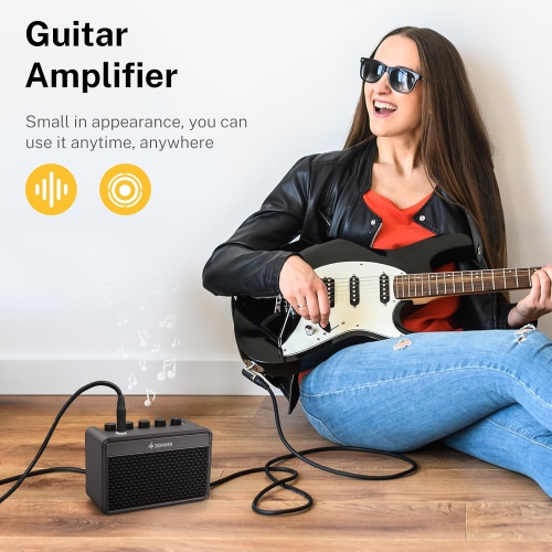 Petit amplificateur de guitare électrique portatif 5 W, ampli combiné guitare pratique DA-10 de Donner - BO