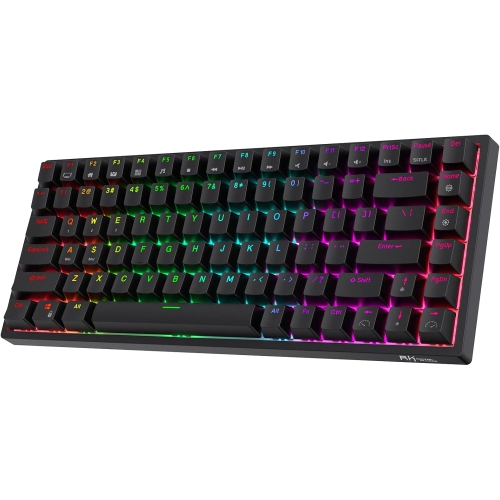 Clavier de jeu mécanique sans fil Bluetooth/RVB 2,4 GHz 75 % RK84 de RK ROYAL KLUDGE, clavier à trois modes connectable avec commutateur brun tactile