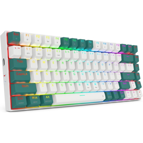 Redragon - K678 Pro - Gaming Keyboard Wireless RGB Mechanical Keyboard - BT/2.4Ghz/Wired 3-Mode 84 Keys Compact Gaming Keyboard w/Hot-Swap Socket