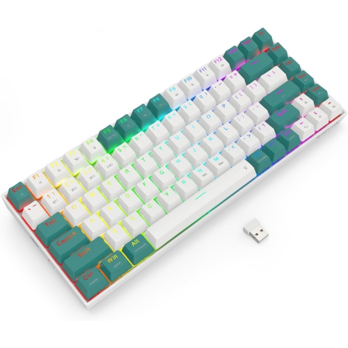 Redragon - K678 Pro - Gaming Keyboard Wireless RGB Mechanical Keyboard - BT/2.4Ghz/Wired 3-Mode 84 Keys Compact Gaming Keyboard w/Hot-Swap Socket