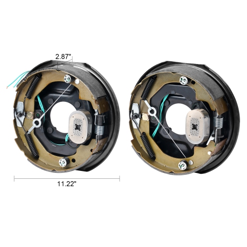 VEVOR 10" x 2-1/4" Electric Trailer Brake Assembly, 1 Pair Self-Adjusting Electric Brakes Kit for 3500 lbs Axle, 4-Hole Mounting, for Brake System