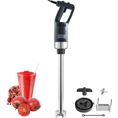 VEVOR Commercial Immersion Blender, 500 Watt Heavy Duty Hand Mixer, Variable Speed Kitchen Stick Mixer with 304 Stainless Steel Blade, Multi-Purpose