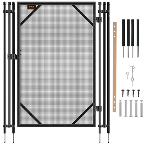 VEVOR 4 x 2.5 Ft ,Pool Fence Gate, Easy DIY Installation Inground Pool Gate, Pool Fence Gate Kit with Stainless Steel Latch, Removable Child & Pet