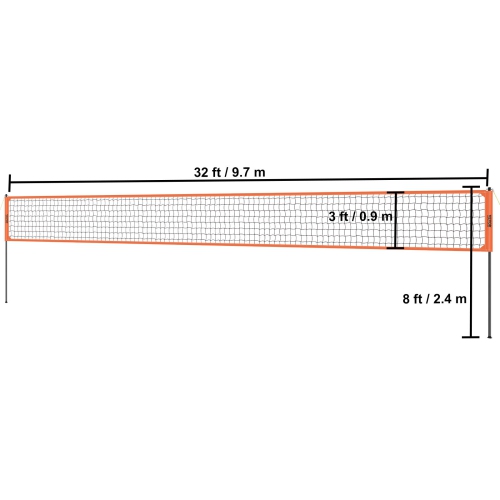 VEVOR Outdoor Portable Volleyball Net System, Adjustable Height Aluminum Poles, Professional Volleyball Set with PVC Volleyball, Pump, Carrying Bag,