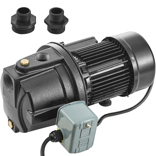 VEVOR 1HP Premium Cast Iron Shallow Well Jet Water Pump, 115 Volt, 17.6 GPM 164 FT Irrigation Water Pump, for Agricultural Garden Irrigation