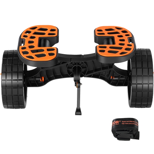 VEVOR Heavy Duty Kayak Cart, 320lbs Load Capacity, Detachable Canoe Trolley Cart with 10'' Solid Tires, Adjustable Brackets & Nonslip Support Foot,