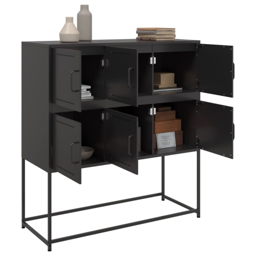 vidaXL Sideboard Black 100.5x39x107 cm Steel
