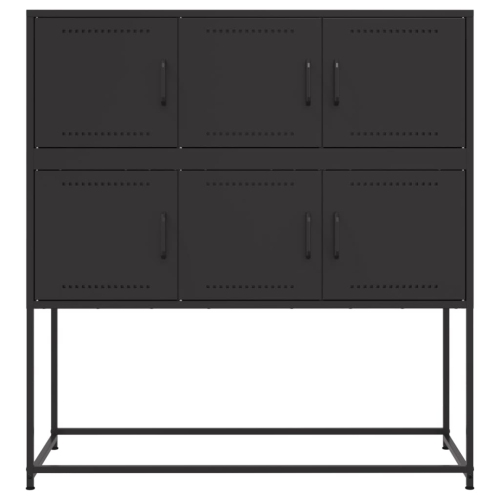 vidaXL Sideboard Black 100.5x39x107 cm Steel