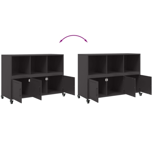 vidaXL Sideboard Black 100.5x39x72 cm Steel