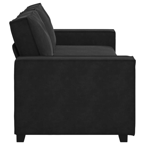 vidaXL 3-Seater Sofa Black 180 cm Velvet