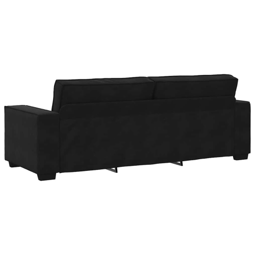 vidaXL 3-Seater Sofa Black 180 cm Velvet