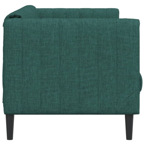 vidaXL Sofa 3-Seater Dark Green Fabric