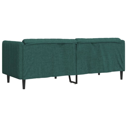 vidaXL Sofa 3-Seater Dark Green Fabric