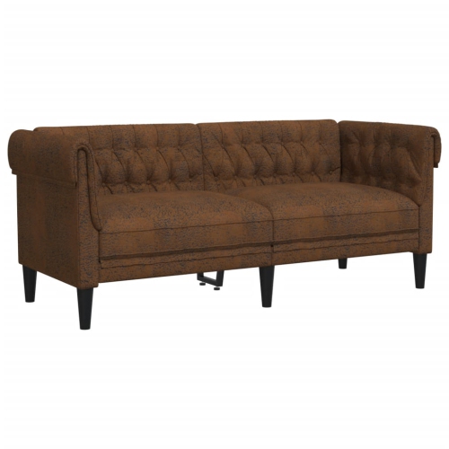 vidaXL 3 Piece Sofa Set Brown Fabric