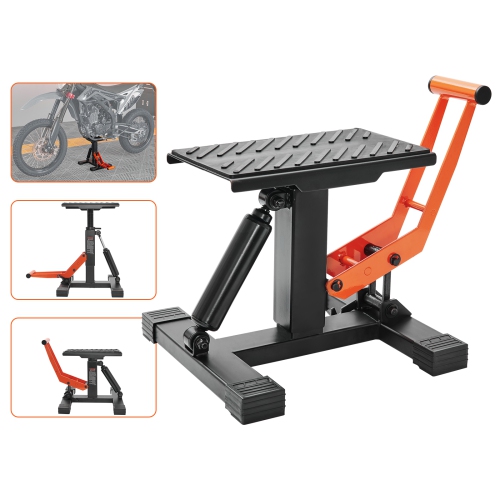 VEVOR Dirt Bike Lift Stand, Motorcycle Jack Lift Stand 440 lbs Capacity and Hydraulic Lift Operation, Adjustable Height Hoist Table, for Dirt Pit