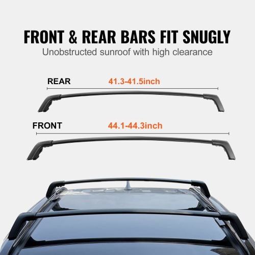 VEVOR Roof Rack Cross Bars, Compatible with Toyota RAV4 2019-2023, 260lbs Load Capacity, Aluminum Anti-Rust Crossbars with Locks
