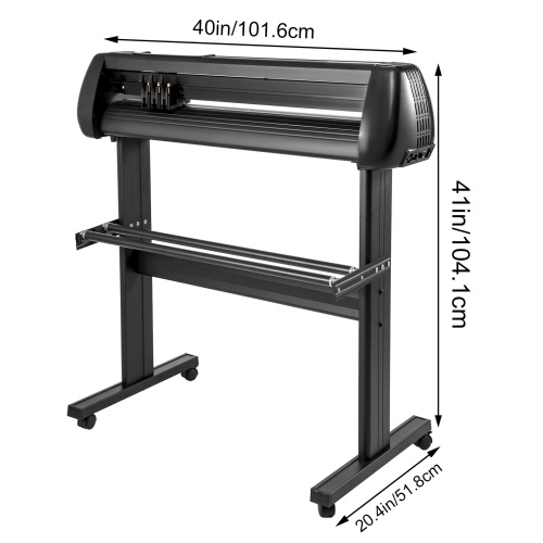 VEVOR 34 inch Vinyl Cutter, 870mm Paper Feed Vinyl Plotter with Floor Stand, Cutting Plotter Machine Adjustable Speed SignMaster Software for Sign