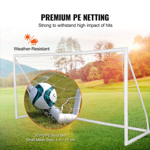 VEVOR 12x6 ft Portable Soccer Goal, Soccer Net, Adults Kids Backyard Soccer Net, Practice Soccer Net,Youth Training Soccer Goal Set, All-Weather
