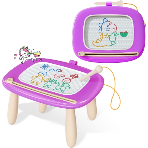 PETGINHOME  Magnetic Drawing Board, Kids Toys for 1-3 Year Old Boy Girl Birthday Gifts Doodle Board for Preschool Learning, Educational Erasable