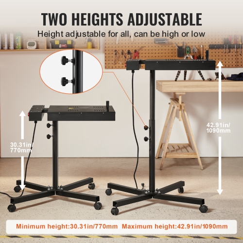 VEVOR 18x25 inch Pro Flash Dryer, Upgrade 2000W Electrical Control Box Flash Dryer for Screen Printing Machine with Height Adjustable Stand, 360°