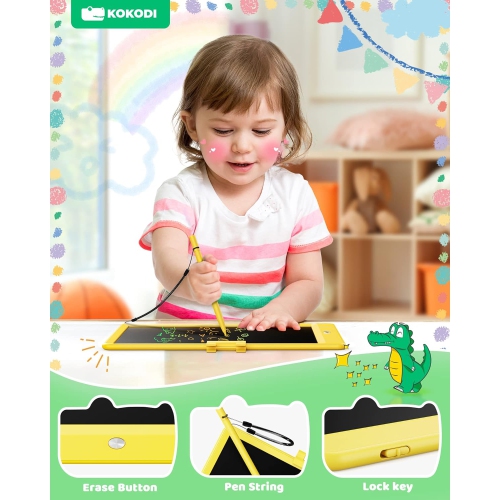 Kids Toys – Tablette d'écriture LCD de 10&nbsp;po, jouets pour garçons de 3 4 5 6 ans, cadeaux pour filles de 3 à 6 ans, jouets éducatifs de voyage